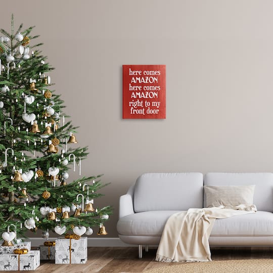Stupell Industries Here Comes Amazon Funny Song Canvas Wall Art